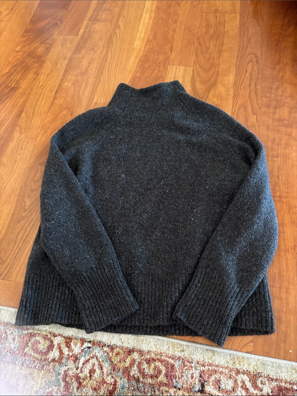 Vince Charcoal Black Turtleneck Sweater